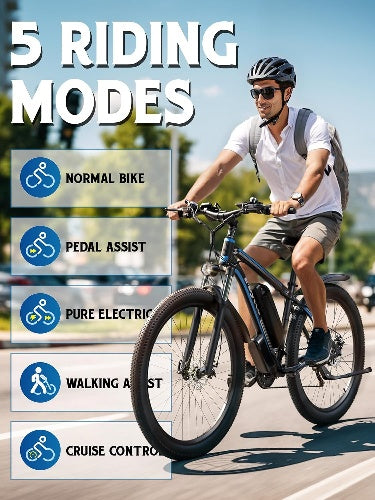 England: 29" E8 E·Bycco Best Budget Electric Mountain Bike 750W Peak 1000W 48V 17.5Ah