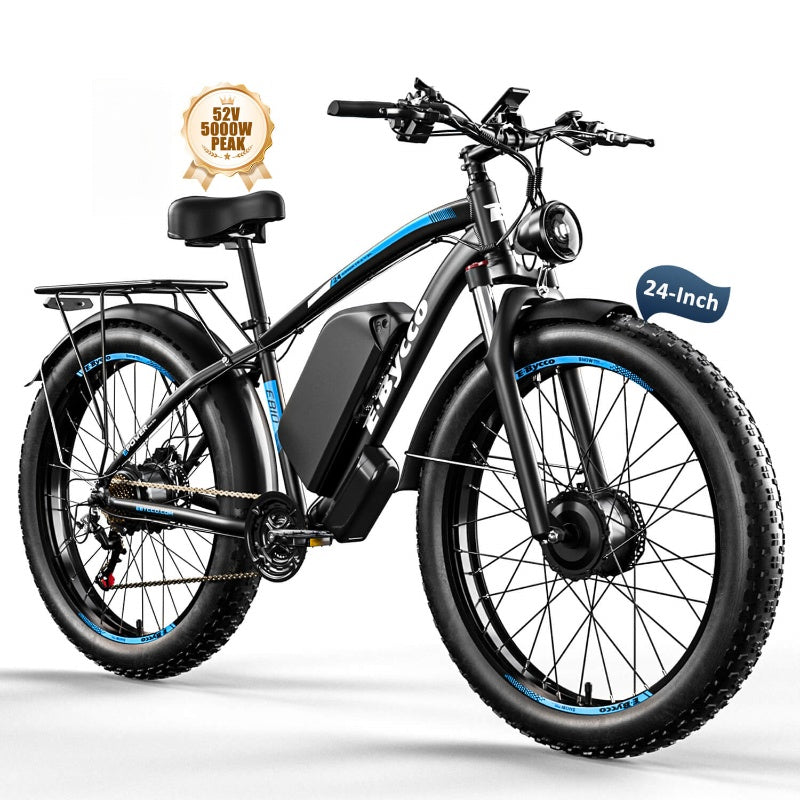 E·Bycco 24'' EB10 Peak 5000W 52V 32Ah Dual Motors Electric Bike for Women and Men