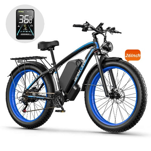 GAMVIRE 26'' V7 Long Range Electric Bike 2000W Peak 2500W 52V 32Ah